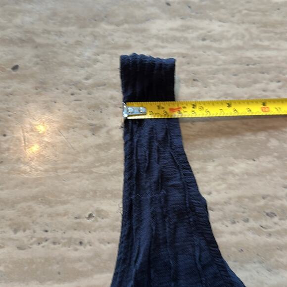 Free People Women Black SemiSheer Mini Sleeveless Babydoll Dress Flowy Boho S15 - Picture 5 of 11